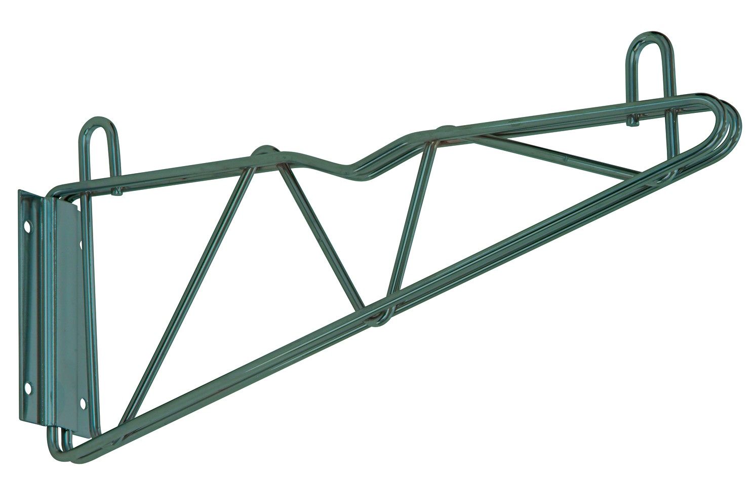 Wire shelving cantilever Bracket PAIR. Direct mount - Green Epoxy