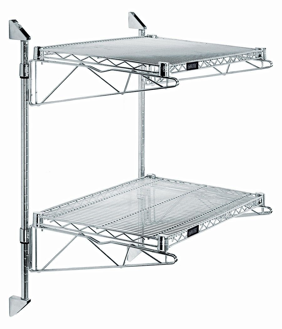 34&quot; Post Wall Mount Cantilever Kit - Chrome