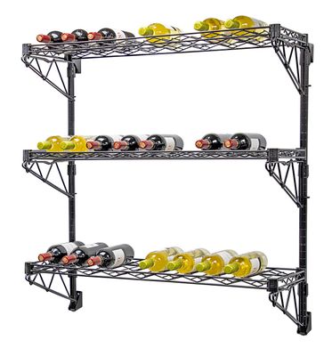 Wine bottle Cantilever Shelving Kits -Black Epoxy Wine bottle Cantilever Shelving Kits -Black Epoxy