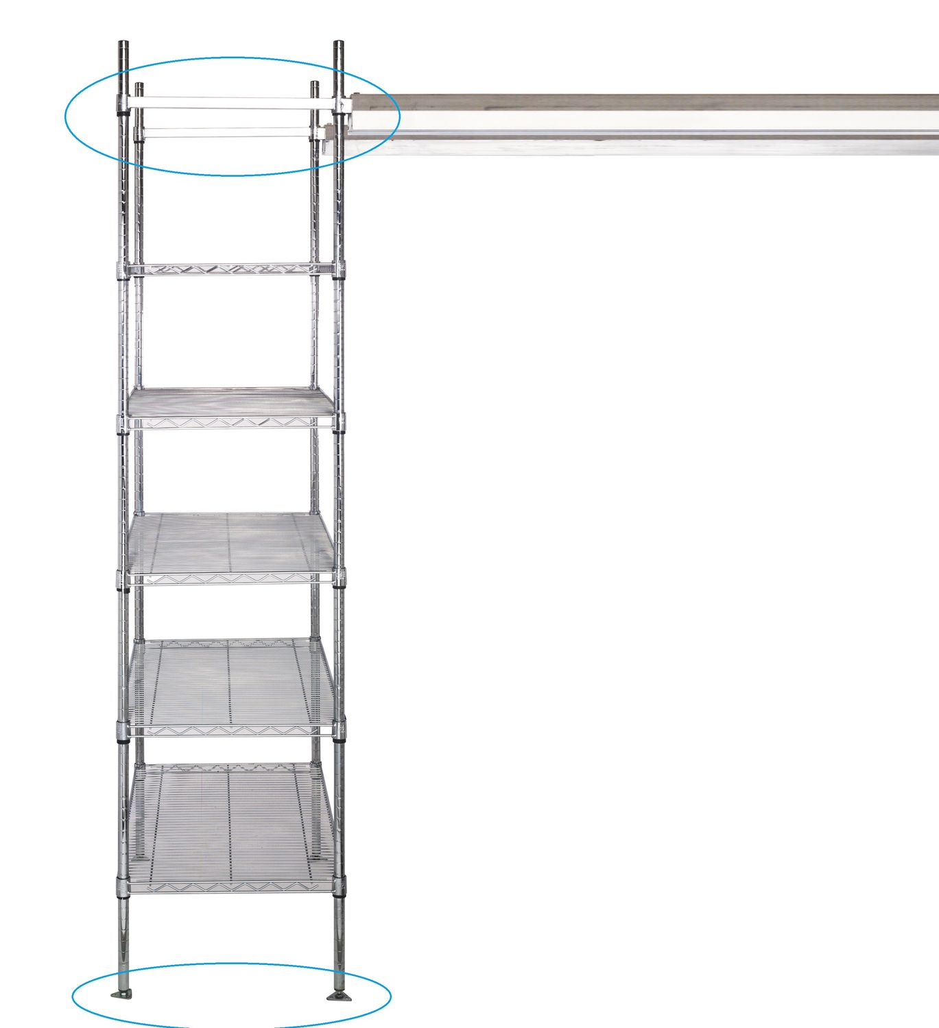 OVERHEAD TRACK Stationary End Kit - Grey Epoxy