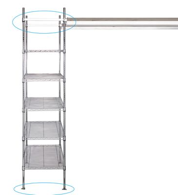 OVERHEAD TRACK Stationary End Kit - Grey Epoxy