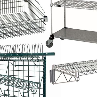 WIRE SHELVING + CARTS