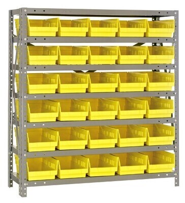 Steel Shelving with bins