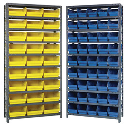 Steel Shelving with 6" high Shelf bins (QSB2xx)
