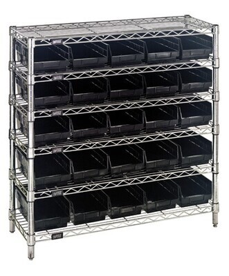 Wire Shelving with Conductive Shelf bins