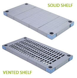 Millenia Polymer Shelving System Solid &amp; Vented Shelves