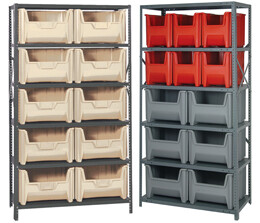 Steel Shelving with Giant Hopper bins (QGH)