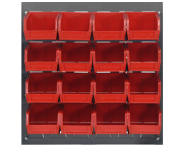 Louvered panel with QUS2xx bins