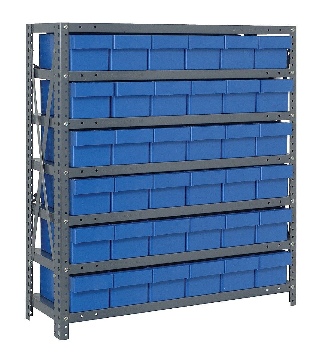 1839-602 - 18x36x39" shelving w/QED602, Colour: Blue