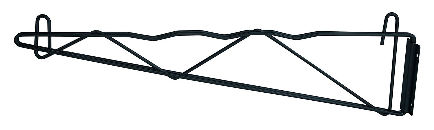 Double wire shelving cantilever Bracket. Direct mount - Black Epoxy, Part Number: DWBD12BK - 12" Black