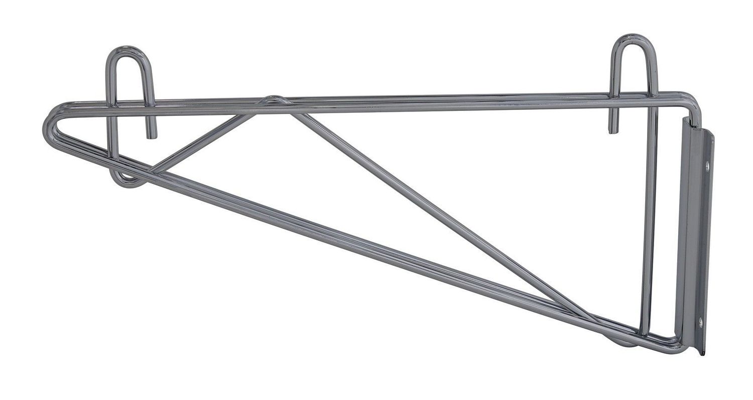 Double wire shelving cantilever Bracket. Direct mount - Grey Epoxy, Part Number: DWBD12GY - 12" Grey
