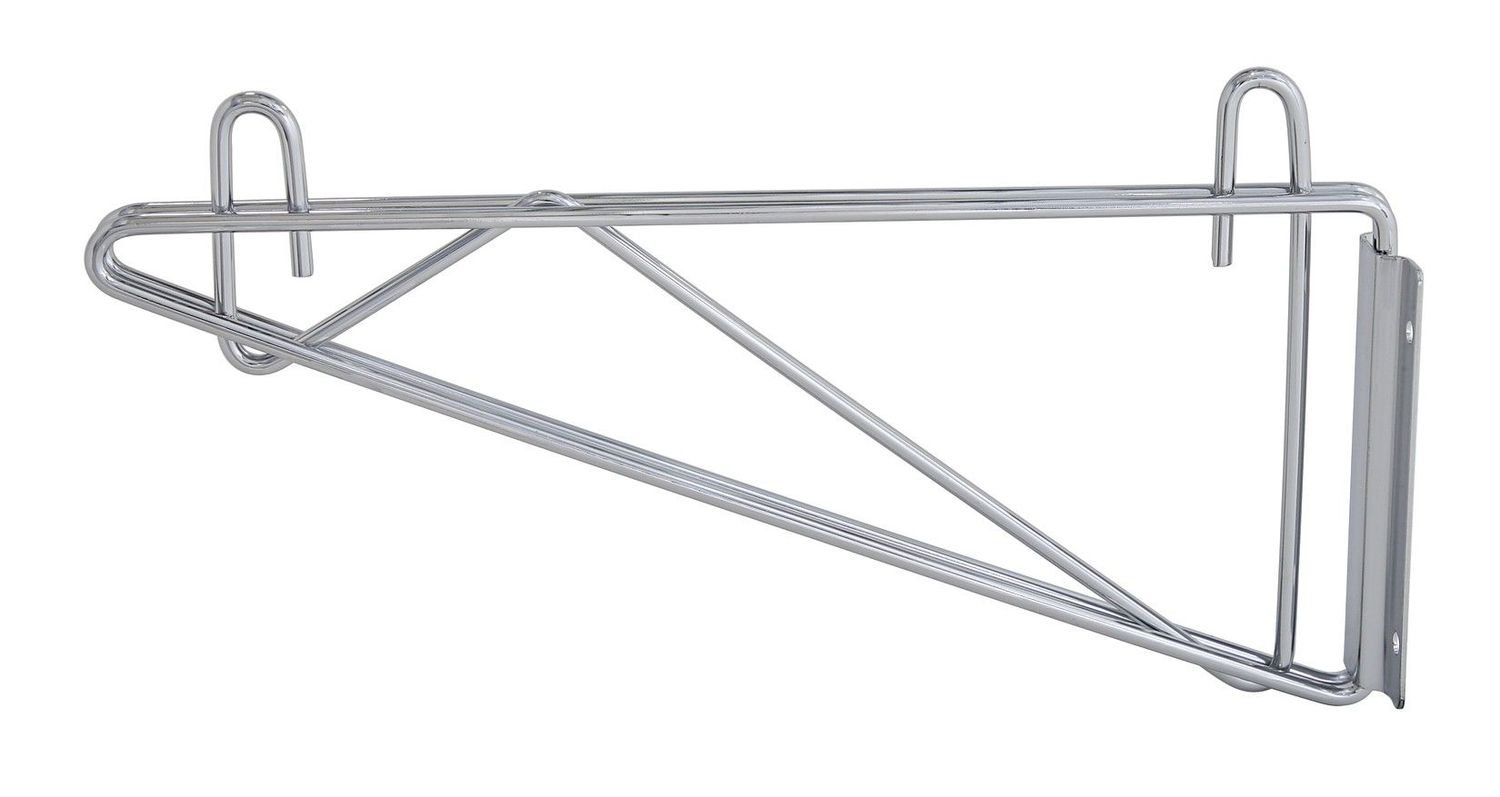 Double wire shelving cantilever Bracket. Direct mount - Chrome, Part Number: DWBD12 - 12" Chrome