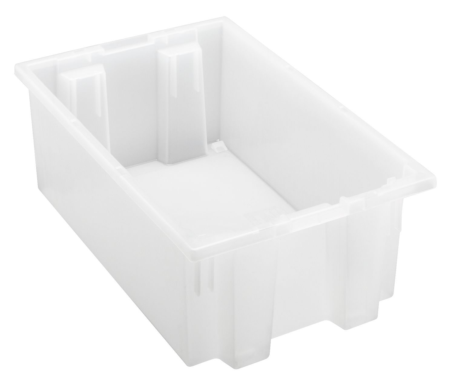SNT Clear-View Stack and Nest totes, Size: SNT180CL - 18x11x6"
