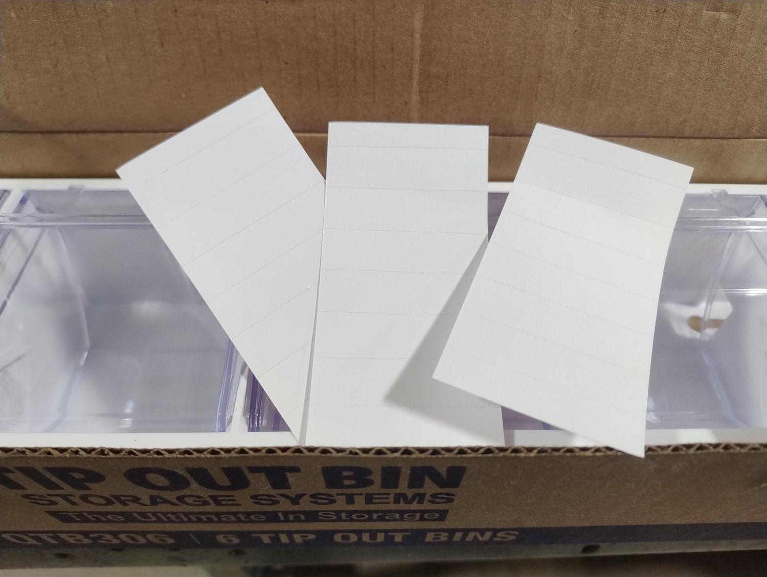 Tip-Out bin labels