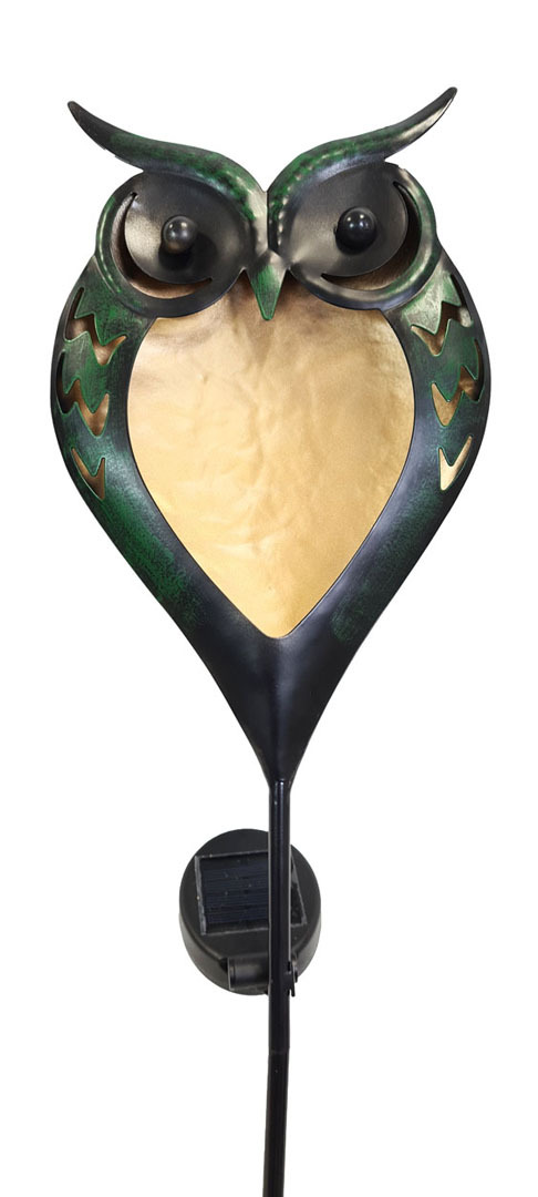 abc HOME - Stimmungsvolle Gartenbeleuchtung: Eule mit LED-Leuchte
Solar Gartenstecker, Gartenbeleuchtung, LED-Leuchte, Lichtsensor, solarbetrieben, Metall, LED, Höhe 110 cm