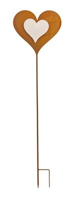 Gartenstecker Herz | groß | 111 cm H abc HOME - Dekorativer Gartenstecker Herz
Gartenstecker, ohne Funktion, dekorativ, Rostoptik, Metall, Keramik, Höhe 111 cm