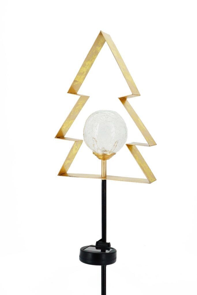 Weihnachtlicher Gartenstecker | LED | Solarpanel | Lichtsensor | 91 cm H, Variante: 22678 (Tannenbaum)