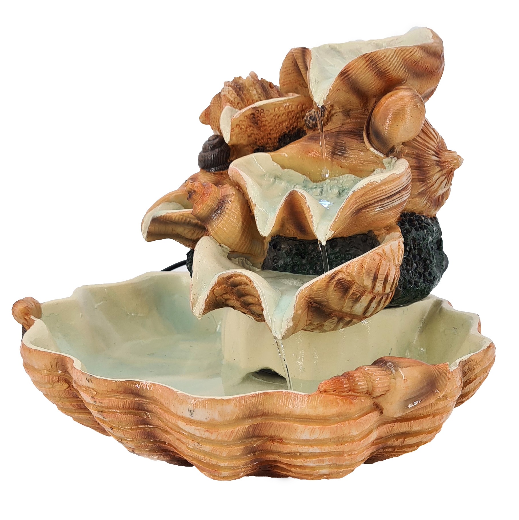 Zimmerbrunnen Muscheln | LED