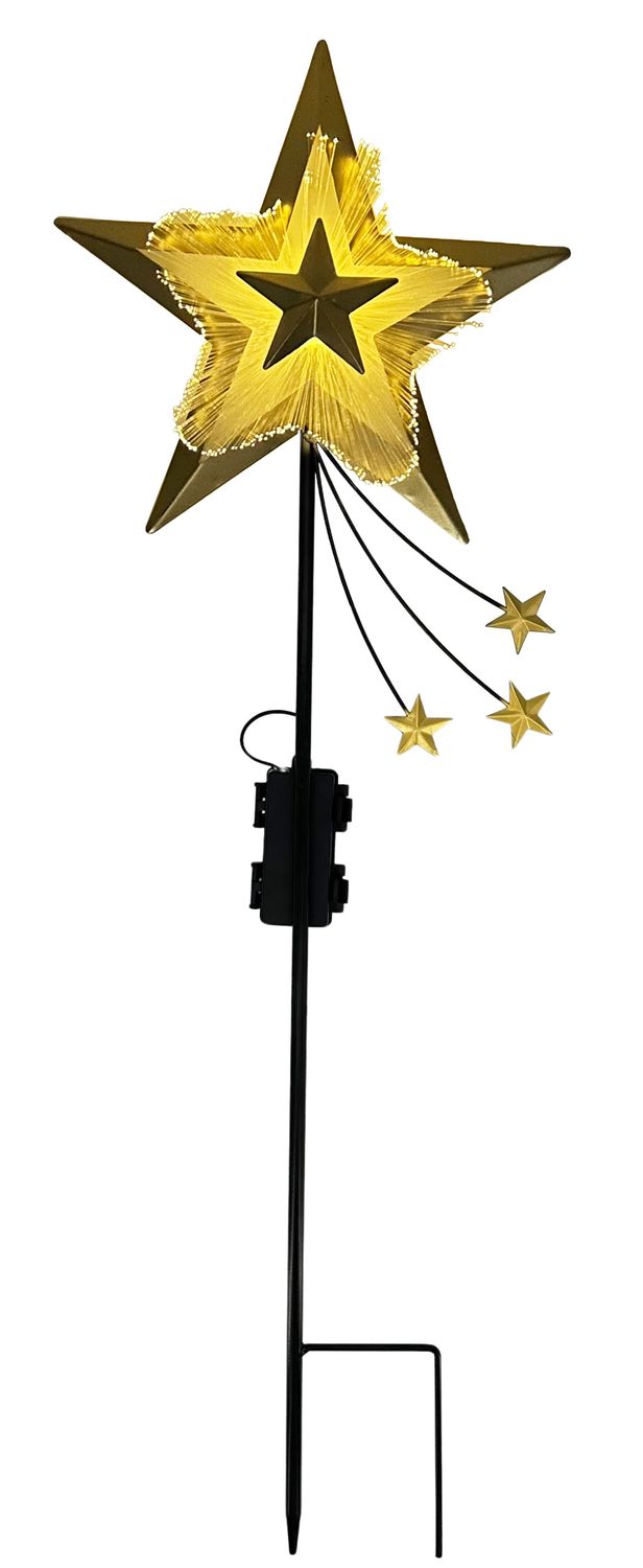 Gartenstecker Stern | Weihnachten | LED | Batteriebetrieben | Timer-Funktion | 72 cm H