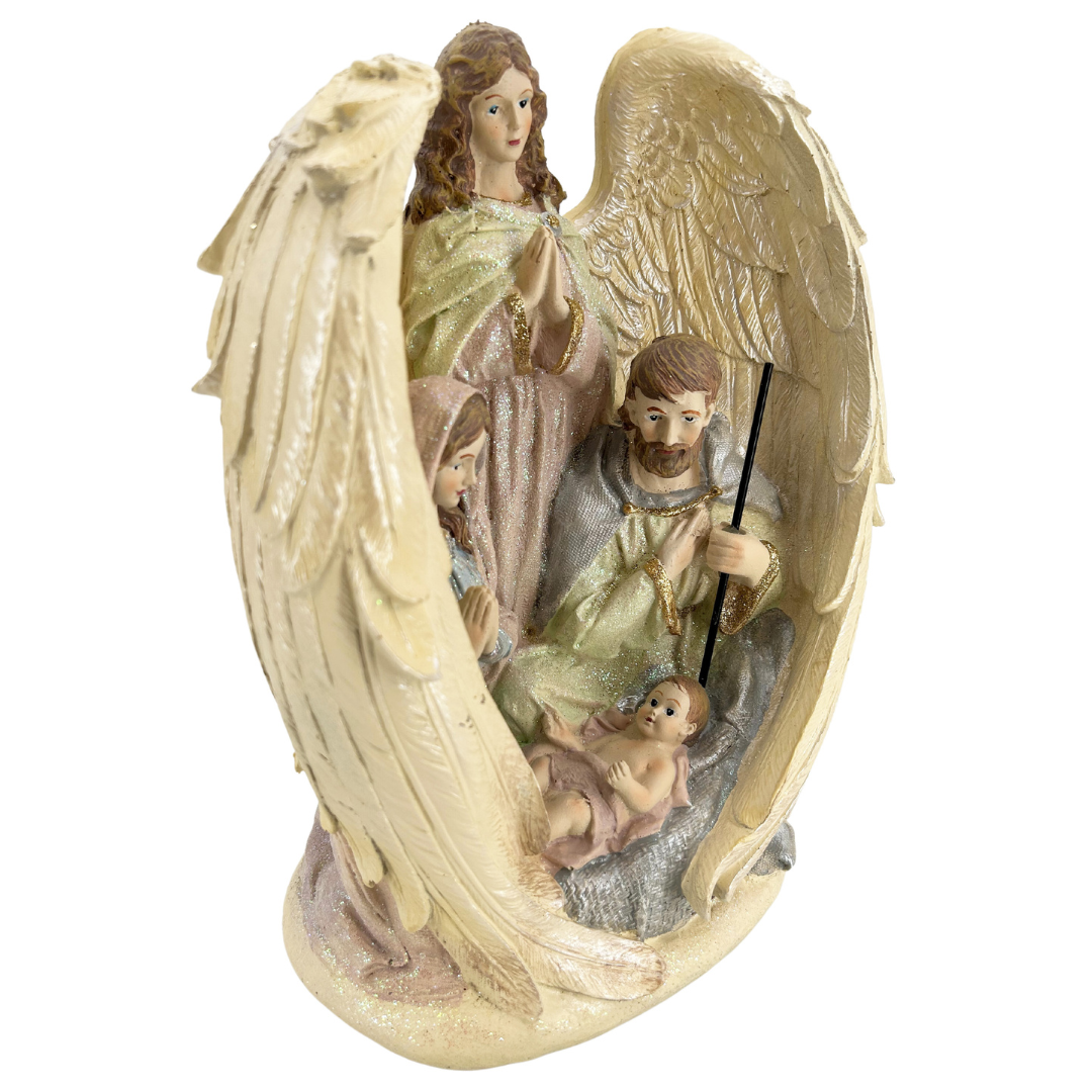 Dekofigur Krippenszene | Engel | Heilige Familie | H 31 cm