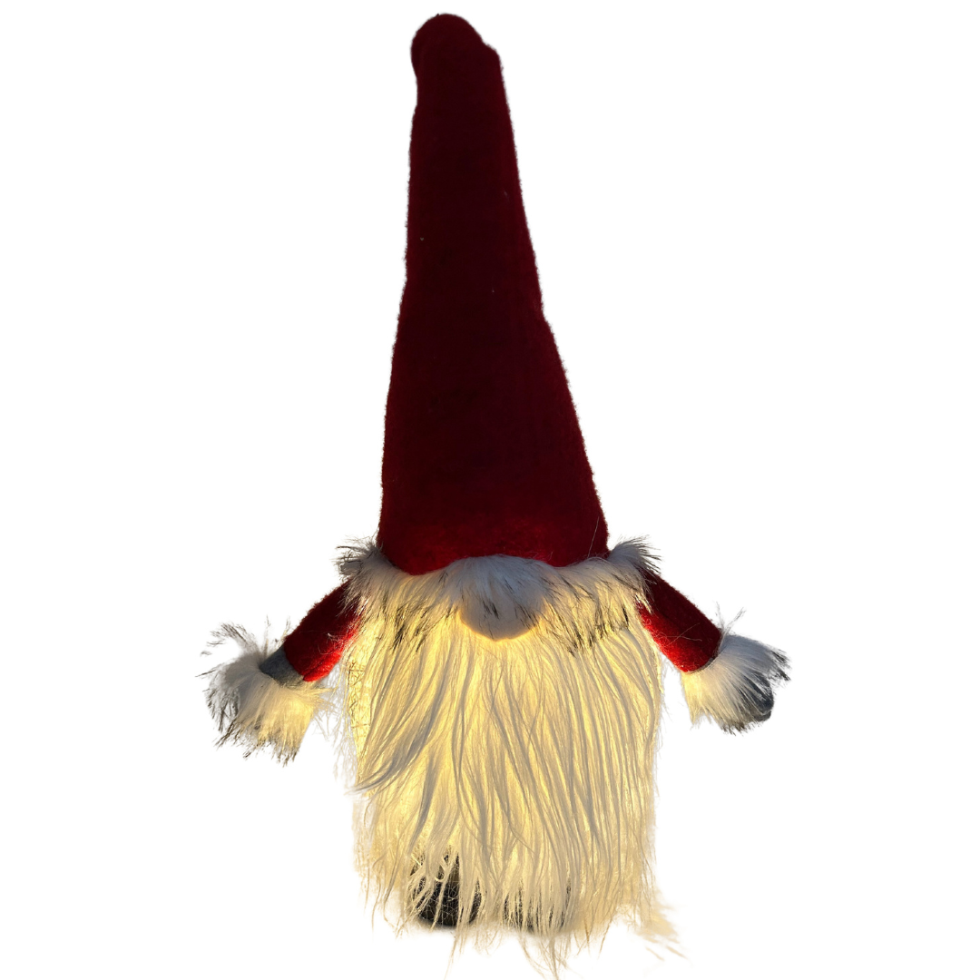 Dekofigur Wichtel | Weihnachten | LEDs | batteriebetrieben | 66 cm H