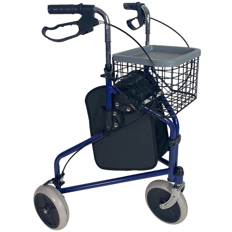 Rollator für Innenbereich | Metallkorb | Tasche | klappbar | verstellbare Höhe