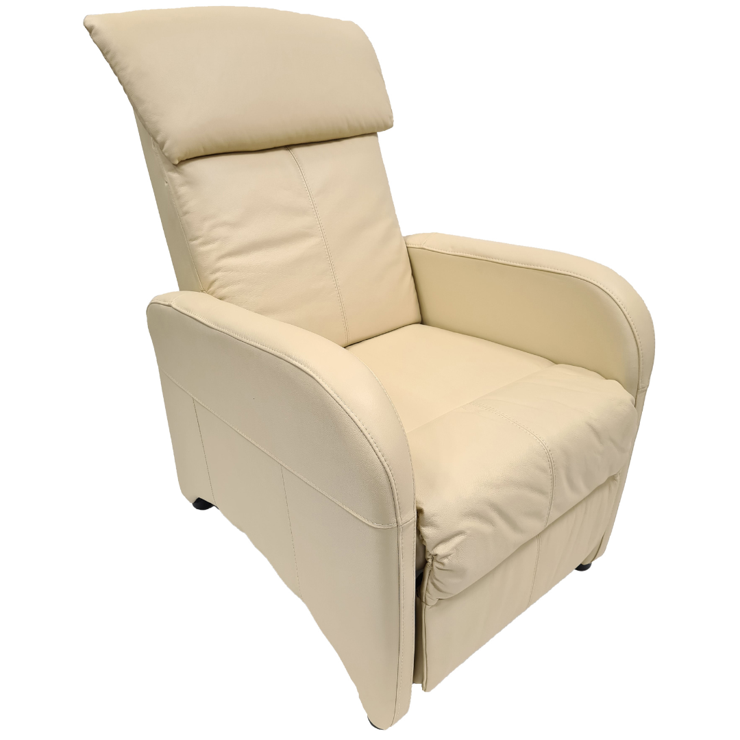 Sessel | Liegefunktion | optional: Massage, Funktionen: Liegefunktion, Farbe: Creme, Bezug: Polyurethan