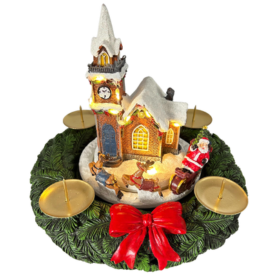 Adventskranz | Kerzenhalter | LEDs | Melodie | batteriebetrieben Adventskranz | Kerzenhalter | LEDs | Melodie | batteriebetrieben