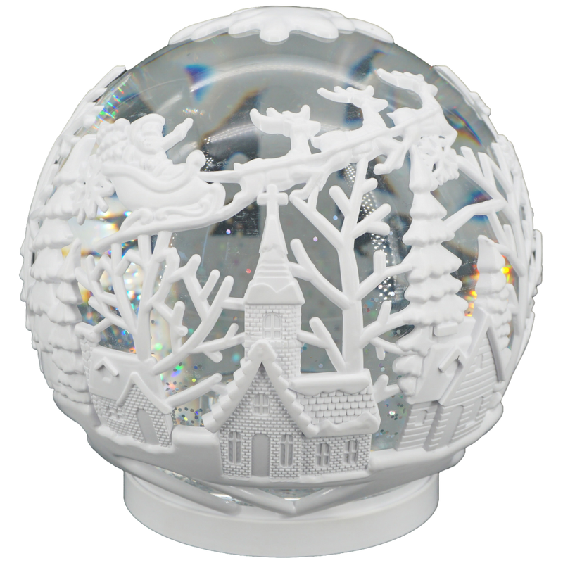 Schneekugel | LEDs | Schneewirbel | batteriebetrieben | 16 cm Ø Schneekugel | LEDs | Schneewirbel | batteriebetrieben | 16 cm Ø