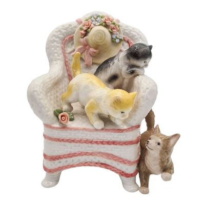 Spieluhr Katzen | Porzellan | Melodie | 14 cm H Spieluhr Katzen | Porzellan | Melodie | 14 cm H