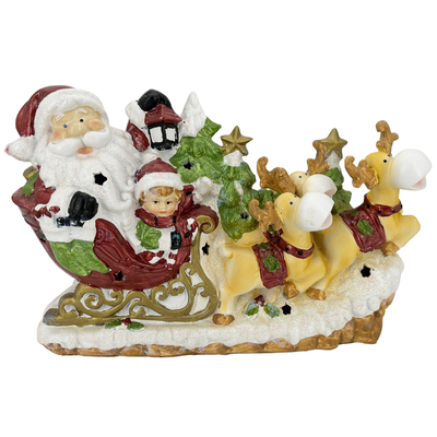 Dekofigur Weihnachtsmann | Weihnachten | LEDs | Farbwechsel | batteriebetrieben