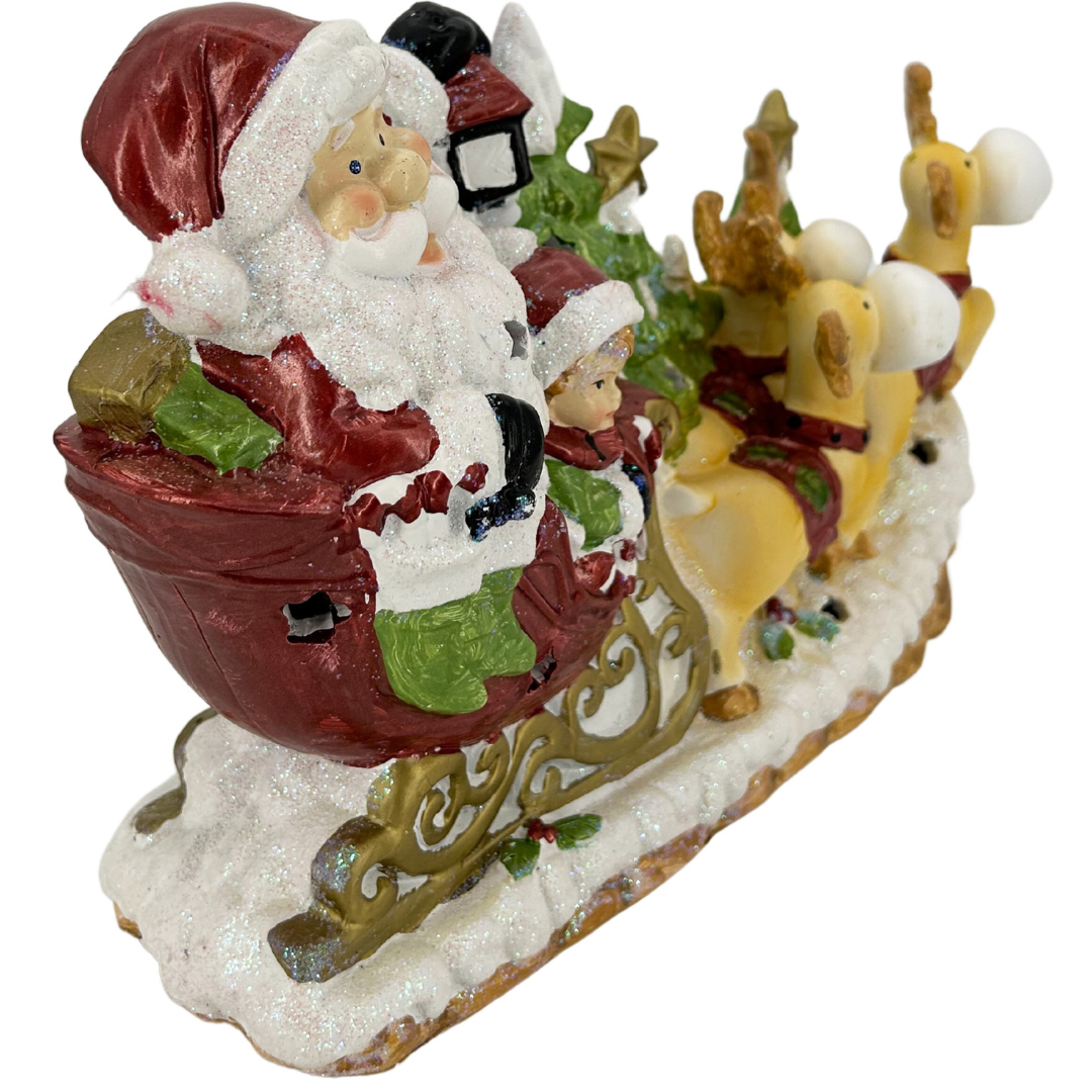 Dekofigur Weihnachtsmann | Weihnachten | LEDs | Farbwechsel | batteriebetrieben