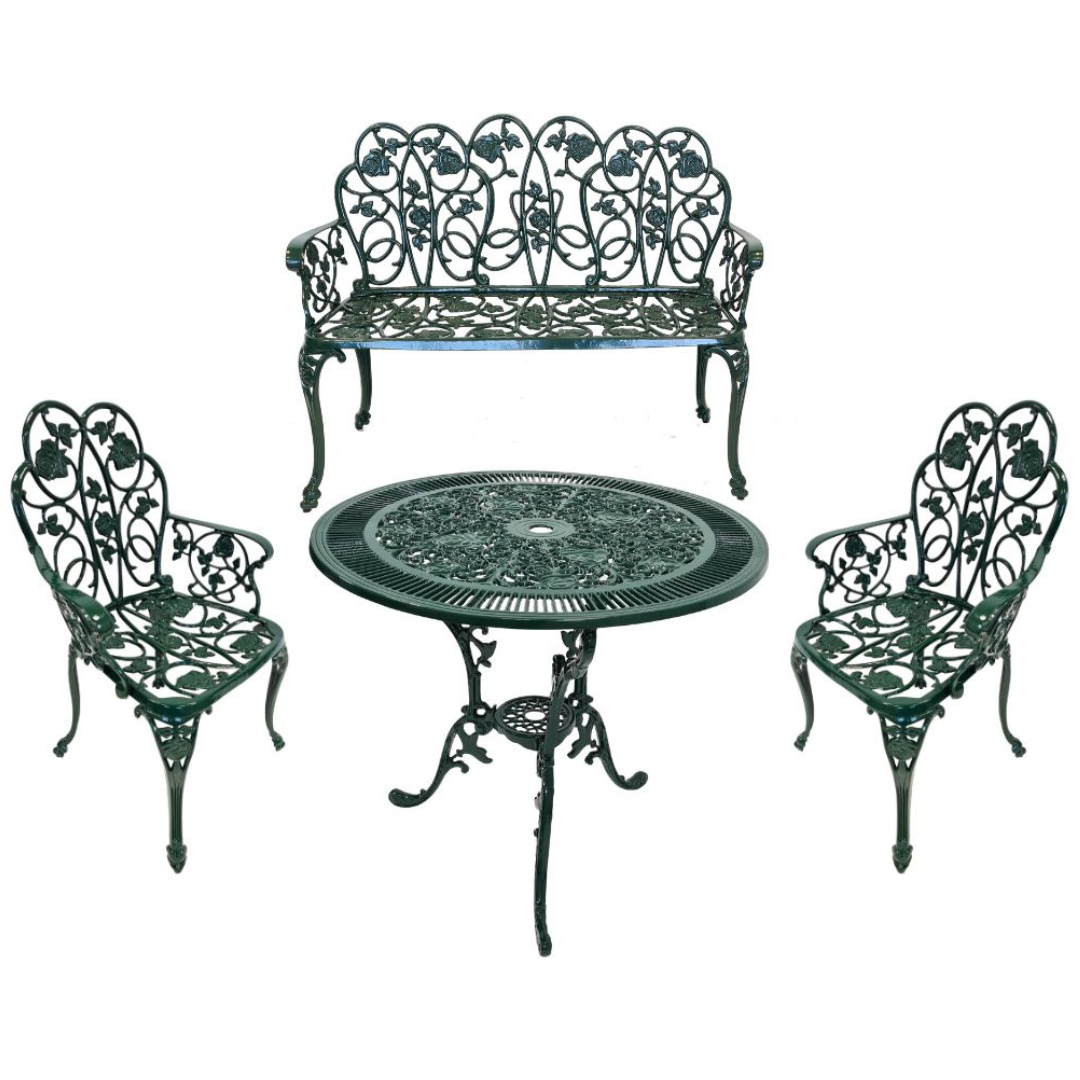 Gartenmöbel | Gartentisch | Gartenstuhl | Gartenbank | Aluminiumguss | Jugendstil