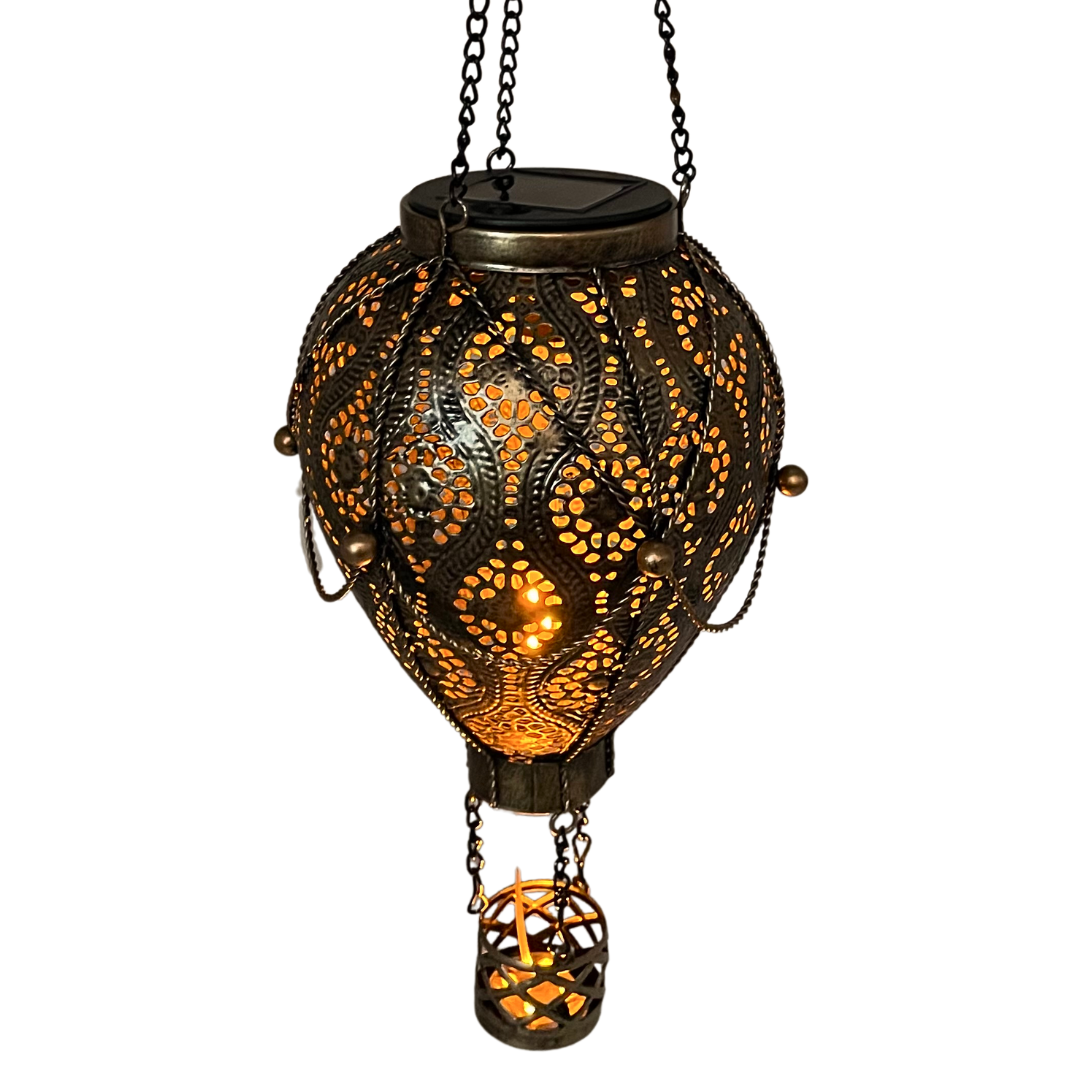 Solar Heißluftballon | LEDs | Solarpanel | Lichtsensor | Flammeneffekt