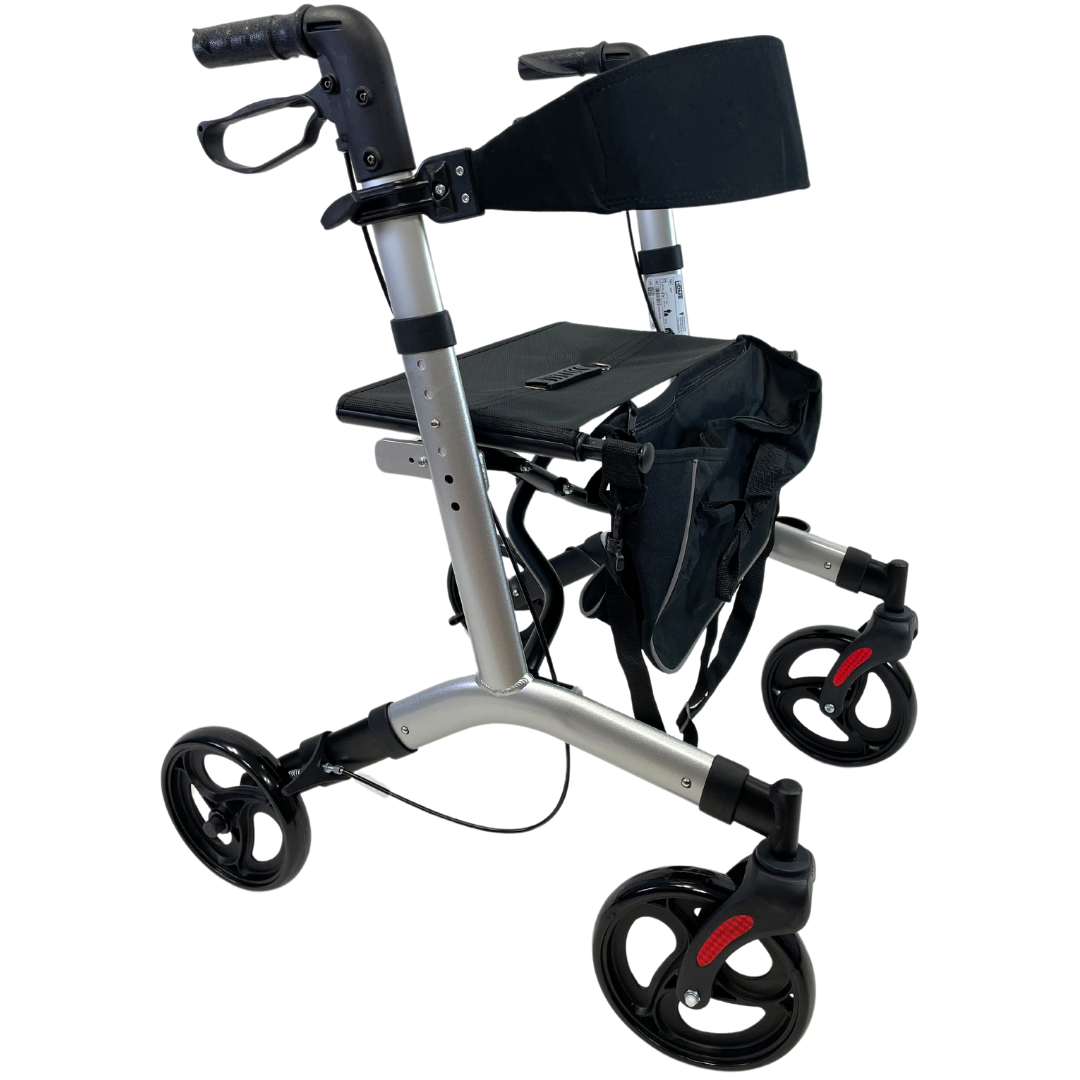 Rollator Leichtgewicht 7,3kg Alu | Ankipphilfe | klappbar, Feststellbremse, bis 130kg