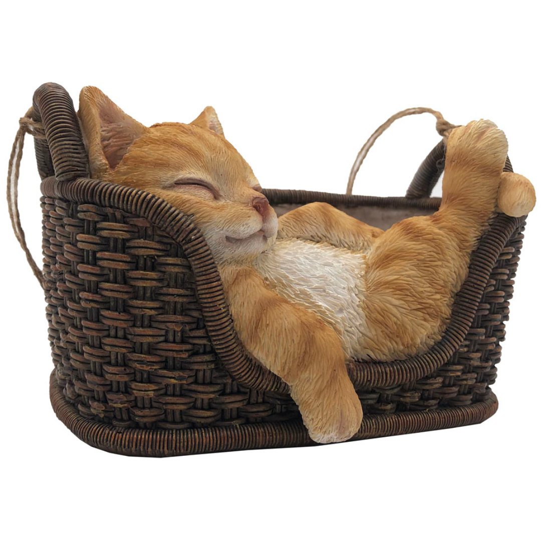 Dekofigur schlafende Katze