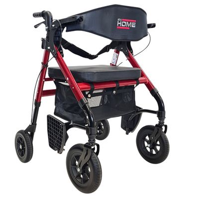 Outdoor Rollator Transportstuhl bis 135 kg | XXL Räder 9,5 Outdoor Rollator Transportstuhl bis 135 kg | XXL Räder 9,5" | Sitz, Fußstützen, klappbar