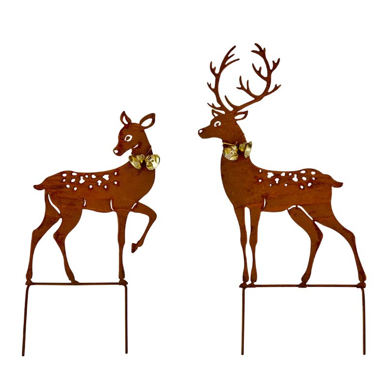 Gartenstecker Hirsche | 2tlg. Set | Edelrost Gartenstecker Hirsche | 2tlg. Set | Edelrost