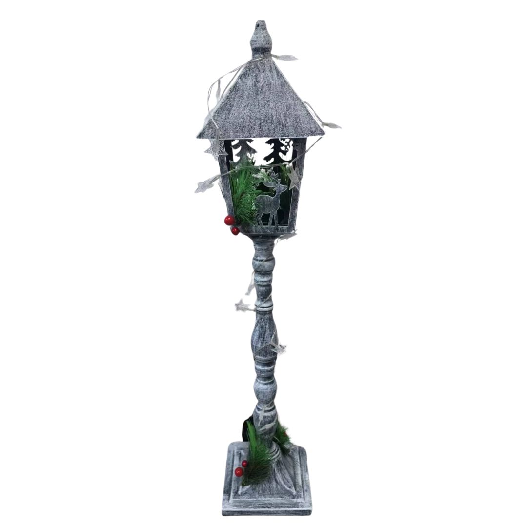 Laterne Weihnachten | LEDs | Batteriebetrieben | 76 cm H