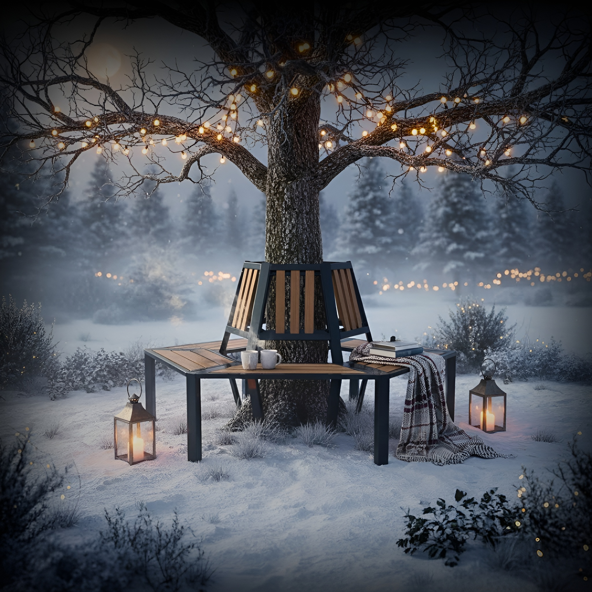 Baumbank | halbrund | erweiterbar