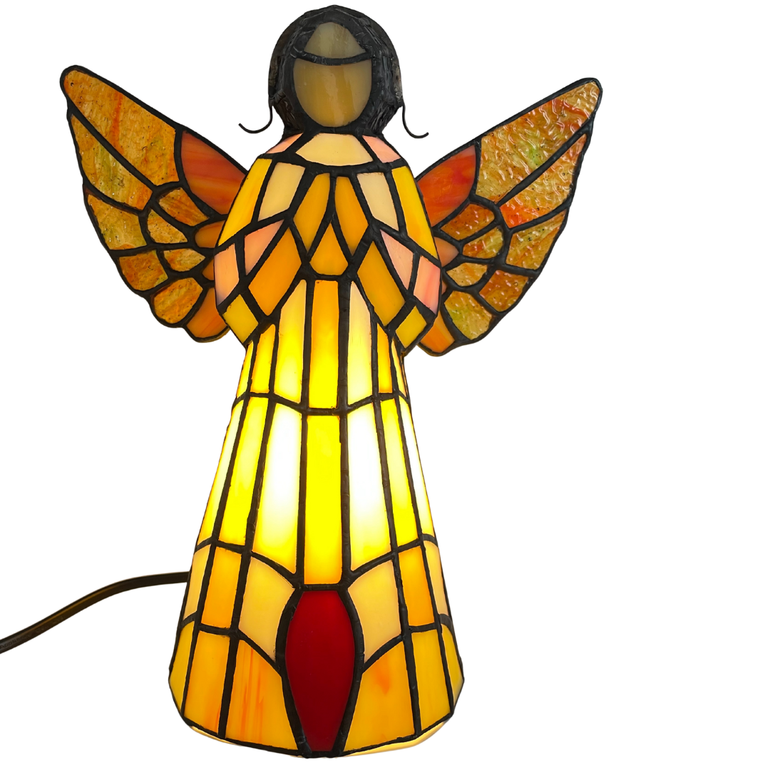 Tiffany Tischleuchte Engel