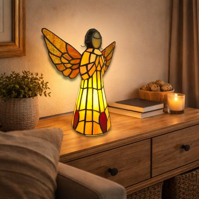 Tiffany Tischleuchte Engel