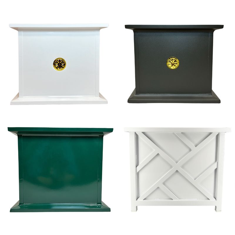 Pflanzkübel | pulverbeschichtet | Gummifüße | 49 cm B