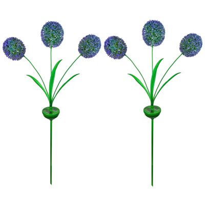 Gartenstecker Zierlauch | 2er Set | LED | Solarpanel | Lichtsensor | 73 cm H Gartenstecker Zierlauch | 2er Set | LED | Solarpanel | Lichtsensor | 73 cm H