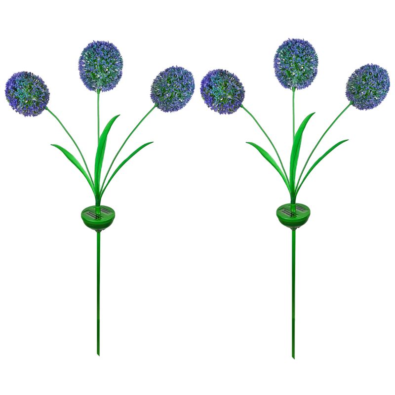 Gartenstecker Zierlauch | 2er Set | LED | Solarpanel | Lichtsensor | 73 cm H Gartenstecker Zierlauch | 2er Set | LED | Solarpanel | Lichtsensor | 73 cm H