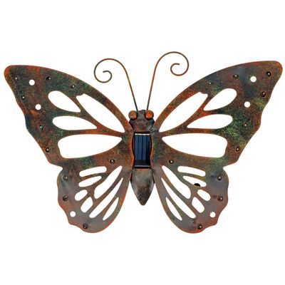 Wanddeko Schmetterling | LEDs | Solarpanel | Lichtsensor | 42 cm B Wanddeko Schmetterling | LEDs | Solarpanel | Lichtsensor | 42 cm B