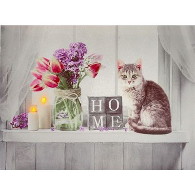 Wandbild mit Beleuchtung | Katze | LED | 40 cm B Wandbild mit Beleuchtung | Katze | LED | 40 cm B