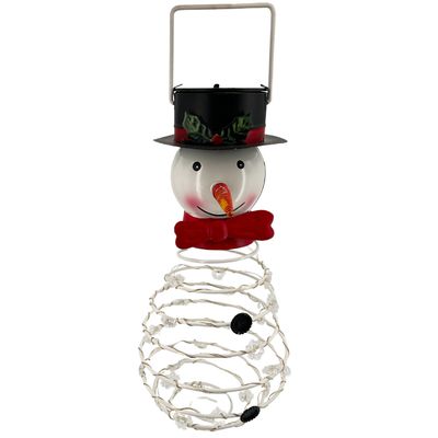 Hängeleuchte Schneemann | LEDs | Solarpanel | Lichtsensor | 20 cm H Hängeleuchte Schneemann | LEDs | Solarpanel | Lichtsensor | 20 cm H