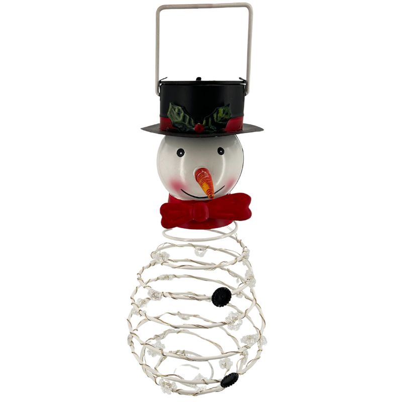 Hängeleuchte Schneemann | LEDs | Solarpanel | Lichtsensor | 20 cm H Hängeleuchte Schneemann | LEDs | Solarpanel | Lichtsensor | 20 cm H