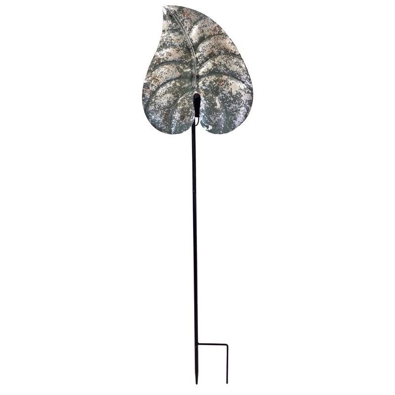 Gartenstecker Blatt | LEDs | Solarpanel | Lichtsensor | 85 cm H Gartenstecker Blatt | LEDs | Solarpanel | Lichtsensor | 85 cm H